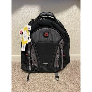 New Swiss Gear Synergy Pro Uline Laptop Notebook Tablet Backpack Black